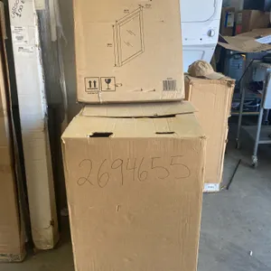 (2 items total) NEW - (1) Diamond NOW Arcadia 24-in  White Bathroom Vanity Base Cabinet without the top  - (1) Allen + roth Brinkhaven 20-in x 28-in F
