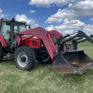 2004 MASSEY FERGUSON 6485 MFWD Tractor w/ MF 1090 FEL, 8 Ft. Bucket, & Grapple
