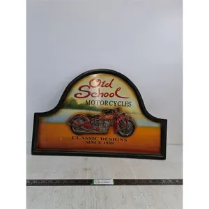 Old School Motorcycles Classic Design Sign 24"x16" ( cannot ship, as is)