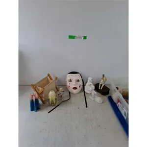 Porcelain Horses, Mask, Figures and Candles, Misc