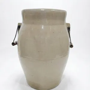 Stoneware jar with handle, 18 inches height