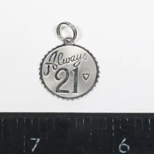 1.89 GRAMS ALWAYS 21 STERLING PENDANT