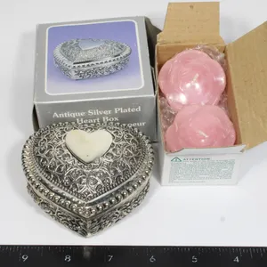 ELEGANCE SILVER ANTIQUE SILVER PLATED HEART BOX