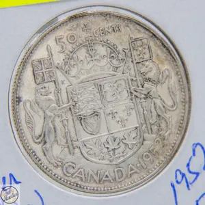 1952 CANADIAN SILVER HALF DOLLAR