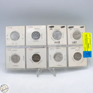 8 KEY DATE CANADIAN NICKELS 1951,52,49,57 ETC