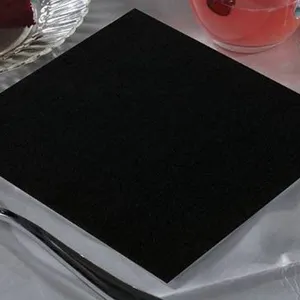 Hoffmaster 16"x17" Linen-like Disposable Black Dinner Napkins - 300