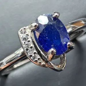 SILVER(2.67G), SAPPHIRE (1CT) RING, SUGGESTED RETAIL VALUE $200