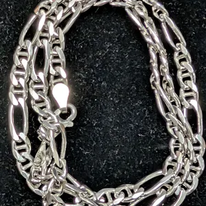 SILVER(13.08G), RHODIUM PLATED ITALIAN CHAIN 24", SUGGESTED RETAIL VALUE $500