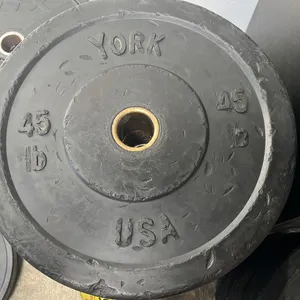 (2) YORK 2" OLYMPIC 45LB WEIGHT PLATES