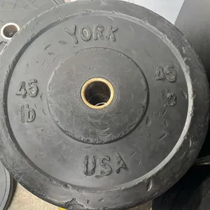 (2) YORK 2" OLYMPIC 45LB WEIGHT PLATES