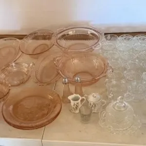 Misc. Clear & Pink Glassware