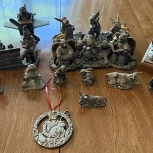 19+/- Pewter Figurines, 1 Pewter Ornament
