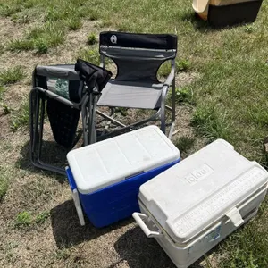 2 Coleman Chairs-2 Coolers