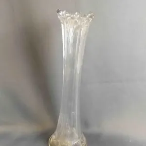 Vintage Clear Glass Vase Often Identified as a