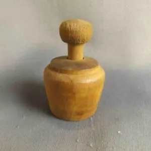 Vintage Wood Butter Mold Press - Cylindrical