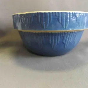 10" Antique Stoneware Mixing Bowl Featuring