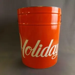 Vintage Popcorn Tin - 6� gal Capacity - Holiday