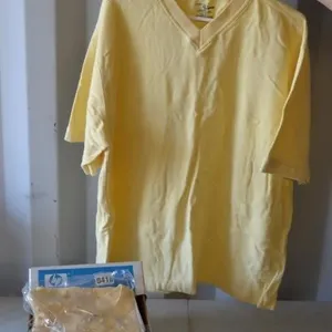 Box of yellow - V-neck T-shirts  - Unused