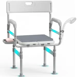 HOMECALL Folding Shower Chair 440lb Capacity