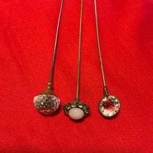 Three Metal Hatpins