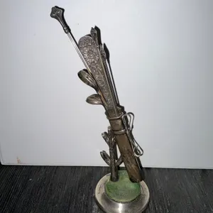 Silver Plated golf bag hat pin holder
