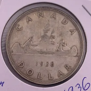 1936 Canada Voyageur Silver Dollar (George V)