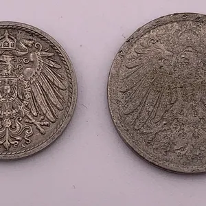 1913–1906 Germany 5 & 10 Pfennig Coin Lot Deutsches Reich
