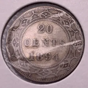 1894 Newfoundland 20 Cents Silver Coin