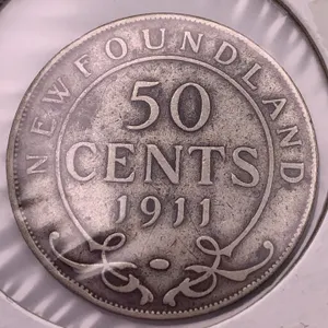 1911 Newfoundland 50 Cents – George V Silver Coin