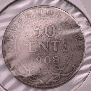 1908 Newfoundland 50 Cents – King Edward VII Silver Coin