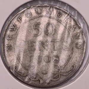 1908 Newfoundland 50 Cents – Edward VII Silver Coin