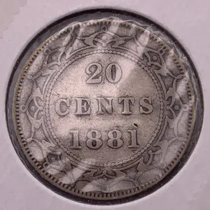 1881 Newfoundland 20 Cents Silver Coin – Queen Victoria
