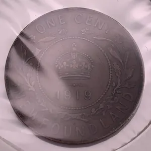 1919 Newfoundland 1 Cent Coin – King George V, Bronze