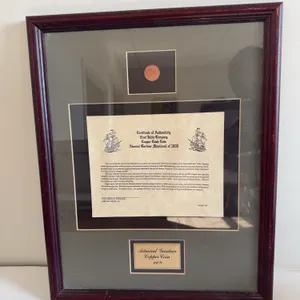 1809 Admiral Gardner Shipwreck Copper Coin – Certificate of Authenticity Display