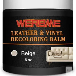 New BEIGE Leather Recoloring Balm & Color Restorer - Multipurpose Dye & Paint for Faded Leather Couches, Car Seats, Shoes | Fix Scratches on C