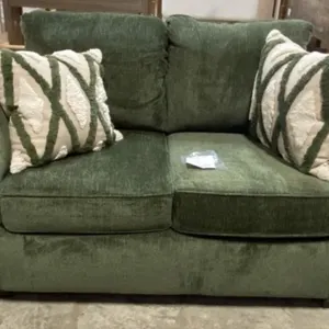 2 Cushion Loveseat and Throw Pillows