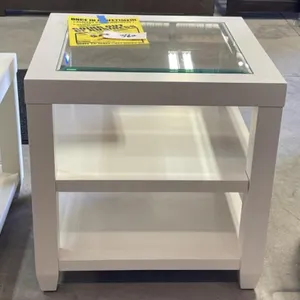 Beveled Glass Top Side Table