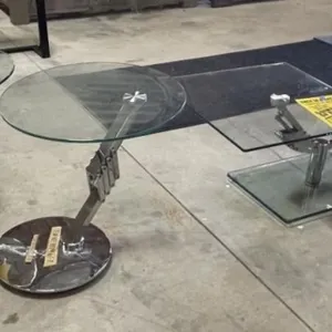 3 pc Glass Coffee/End Table Set