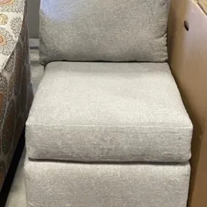 Armless Chair with Throw Pillows