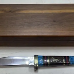 David Yellowhorse Buck Custom Knife & Wood Case
