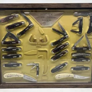 20pc Parker Frost Cutlery Knife Set & Display Case