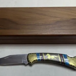 David Yellowhorse Buck Custom Knife & Wood Case