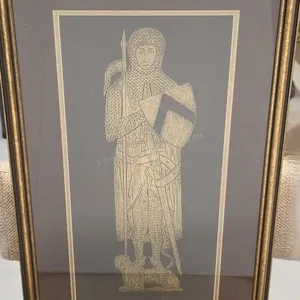 Medieval Brass Rubbing Style Print