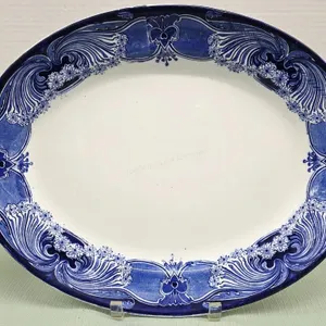 Antique Wedgwood Flow Blue "Granada" Platter