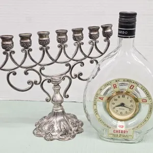 Cherry Liqueur Bottle/Clock Lot