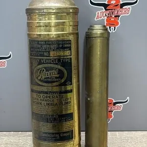 2 Brass Fire Extinguishers. *NO SHIPPING