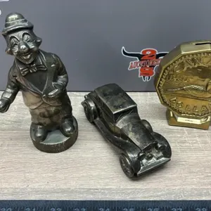 3 Vintage Metal Coin Banks.