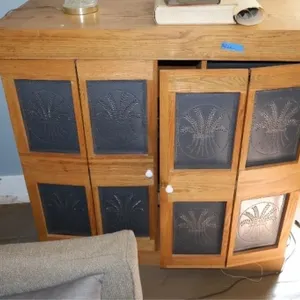 Oak Cabinet with Tinwork