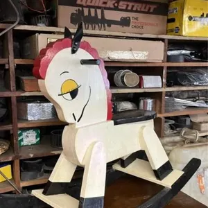 Wooden rocking horse