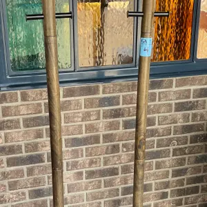 2 wooden coat racks, 66” height